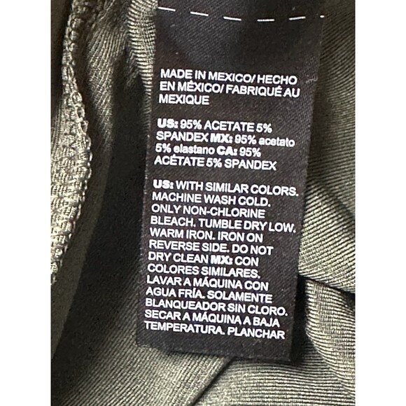 Chicos Women Size L Green Slinky Liquid Knit Dress Side Slit Minimalist Timeless - Picture 9 of 9